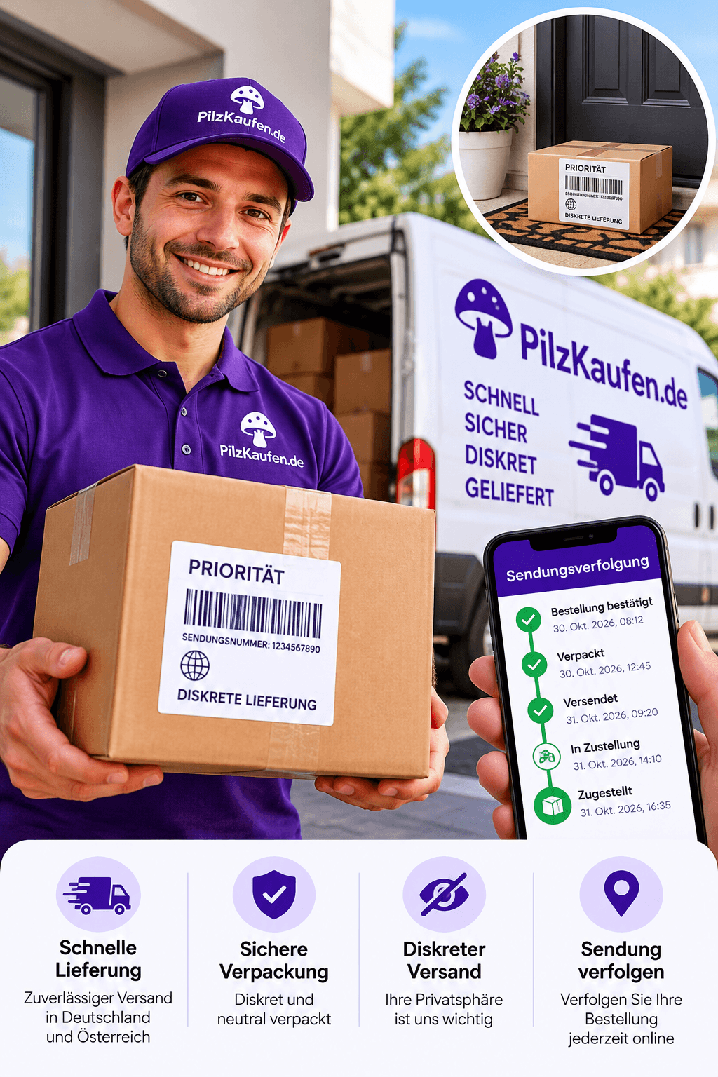 Paketversand und Sendungsverfolgung bei PilzKaufen.de